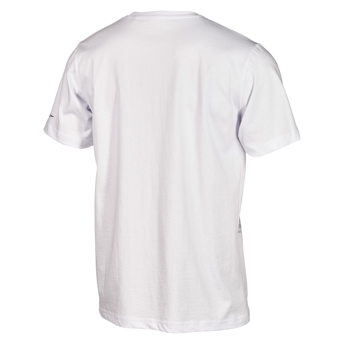 Ein schlichtes, weißes, kurzärmeliges Kini Red Bull TR T-Shirt 2.0, das von hinten auf einem transparenten Hintergrund gezeigt wird.