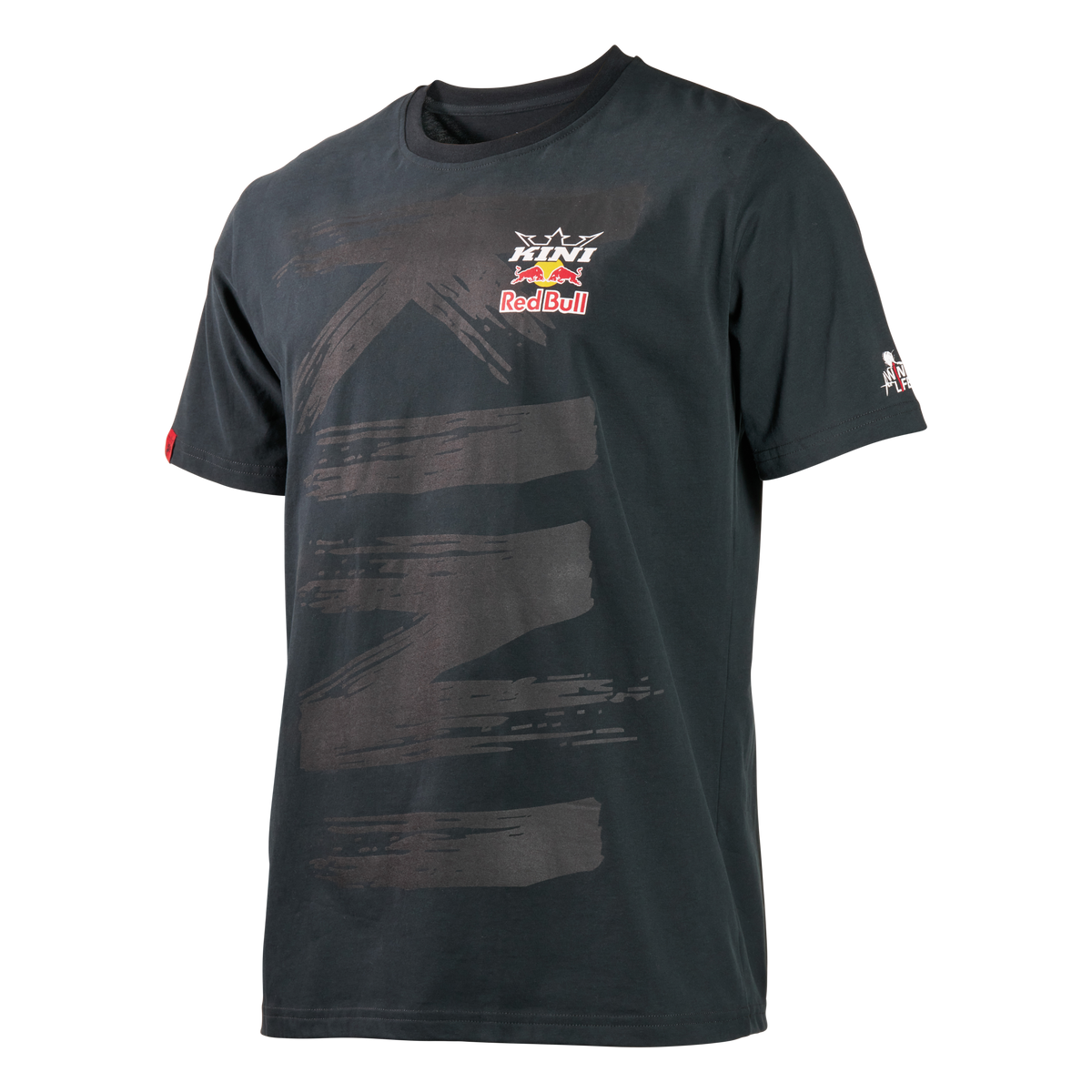 Das Kini Red Bull BR T-Shirt 3.0 verfügt über eine auffällige "X"-Grafik, Red Bull- und Yamaha Factory Racing-Logos auf der Brust, Wings for Life-Details, ein Ärmellogo und klassische kurze Ärmel mit Rundhalsausschnitt für Komfort.